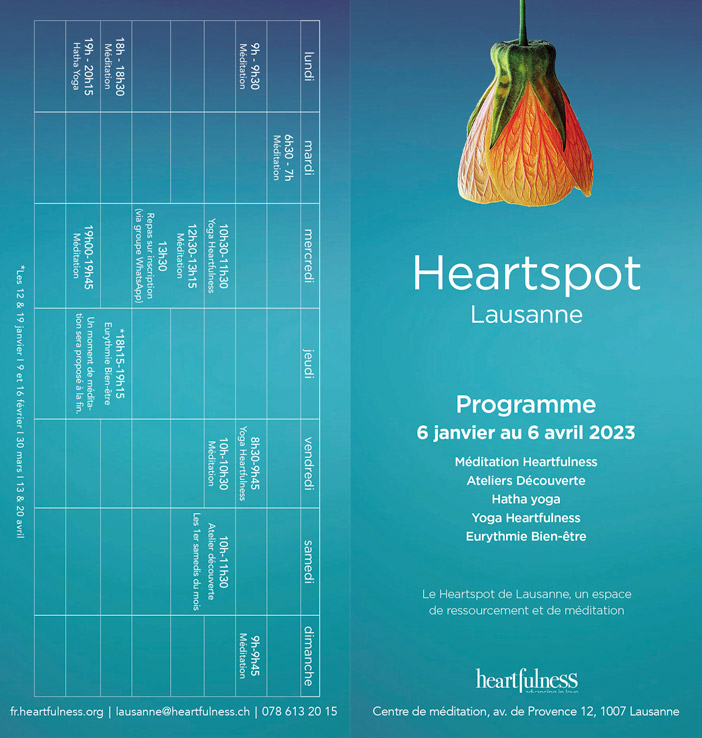 Programme du Heartspot de Lausanne. Janvier, février, mars, avril 2023